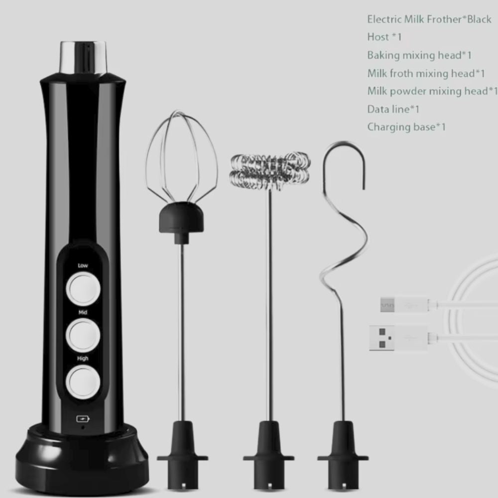FrothPro™ 3-in-1 Rechargeable Milk Frother
