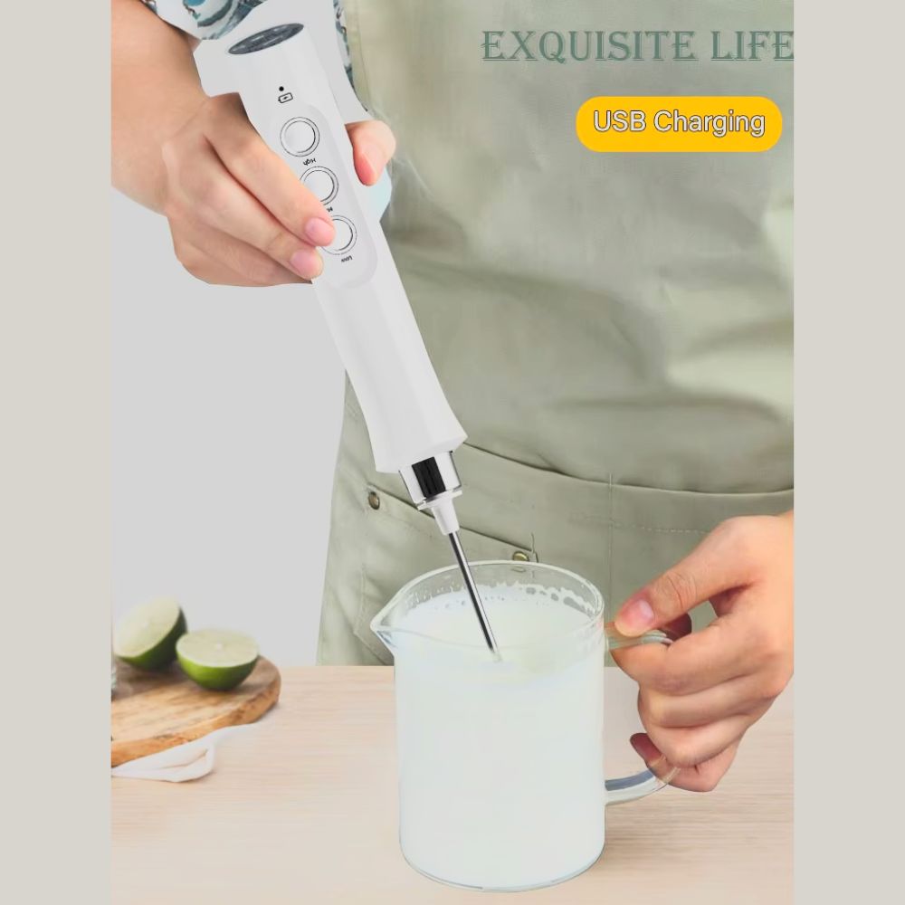 FrothPro™ 3-in-1 Rechargeable Milk Frother