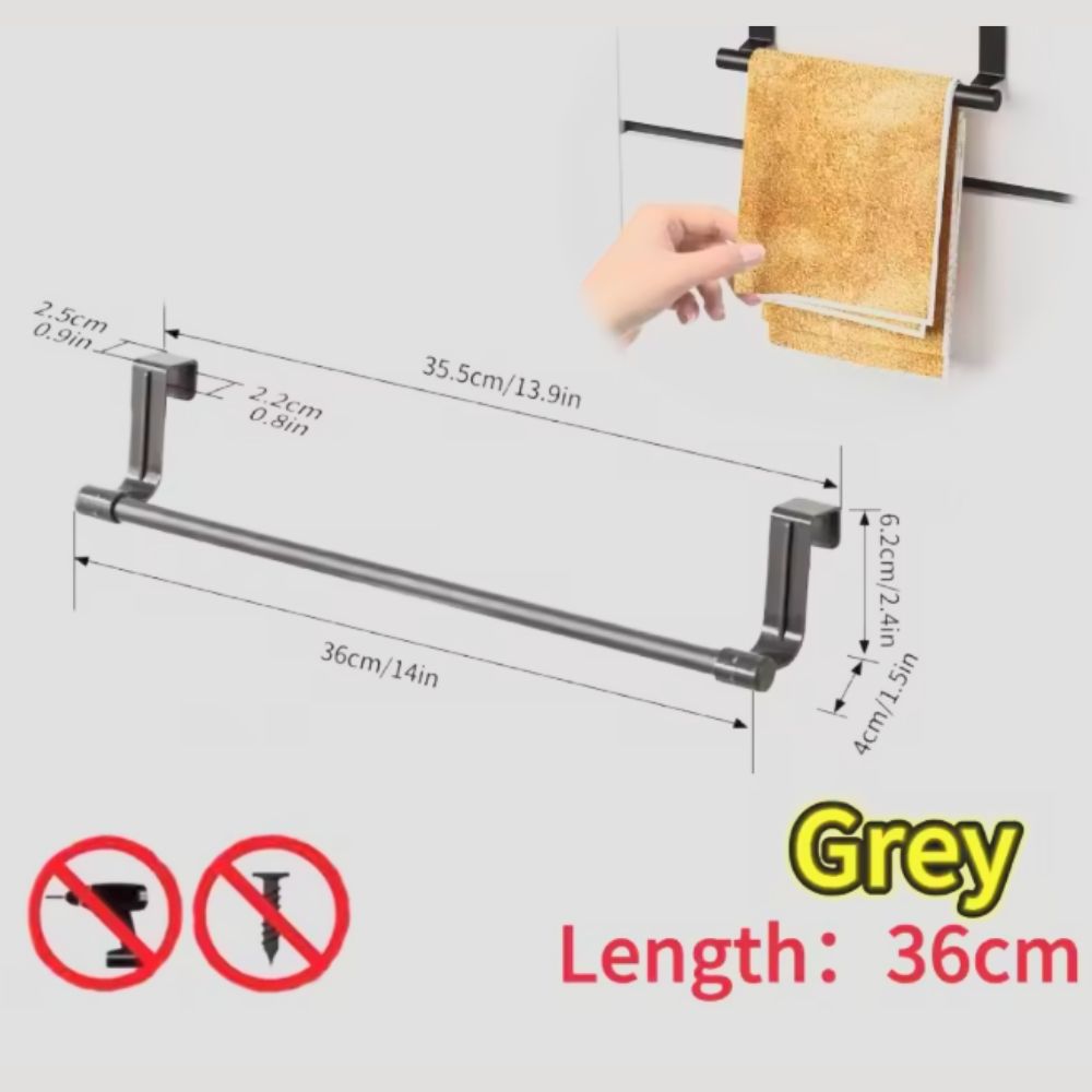 TowelPro™ Over-Cabinet Kitchen Towel Holder