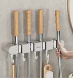 CleanGrip™ Wall-Mounted Broom & Mop Holder