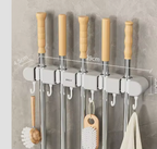 CleanGrip™ Wall-Mounted Broom & Mop Holder