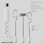 Rechargeable Electric Milk Frother | 3-in-1 Handheld Milk Foam Maker for Coffee, Matcha & Baking